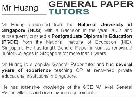 Profile Photos of GENERAL PAPER TUITION 170 Upper Bukit Timah Road - Photo 2 of 5