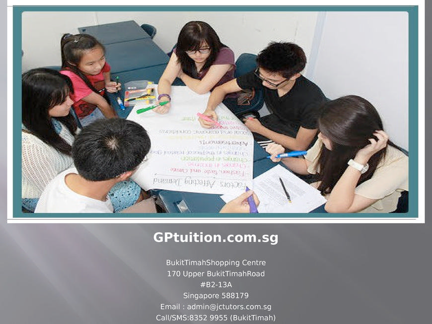  Pricelists of GENERAL PAPER TUITION 170 Upper Bukit Timah Road - Photo 1 of 1