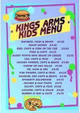 Menus & Prices, The Kings Arms Ludham, Great Yarmouth