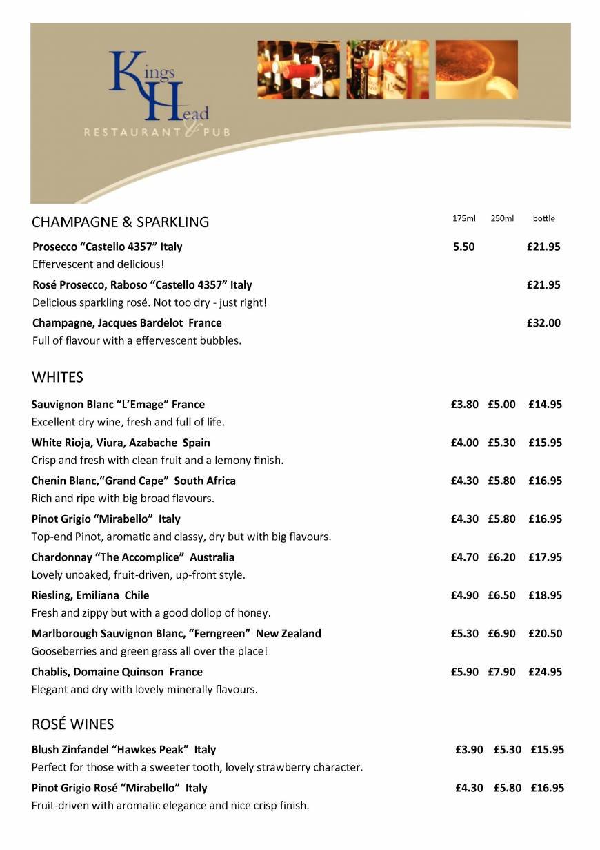  Pricelists of The Kingâ€™s Head Brooke 6 Norwich Road, Brooke - Photo 2 of 3