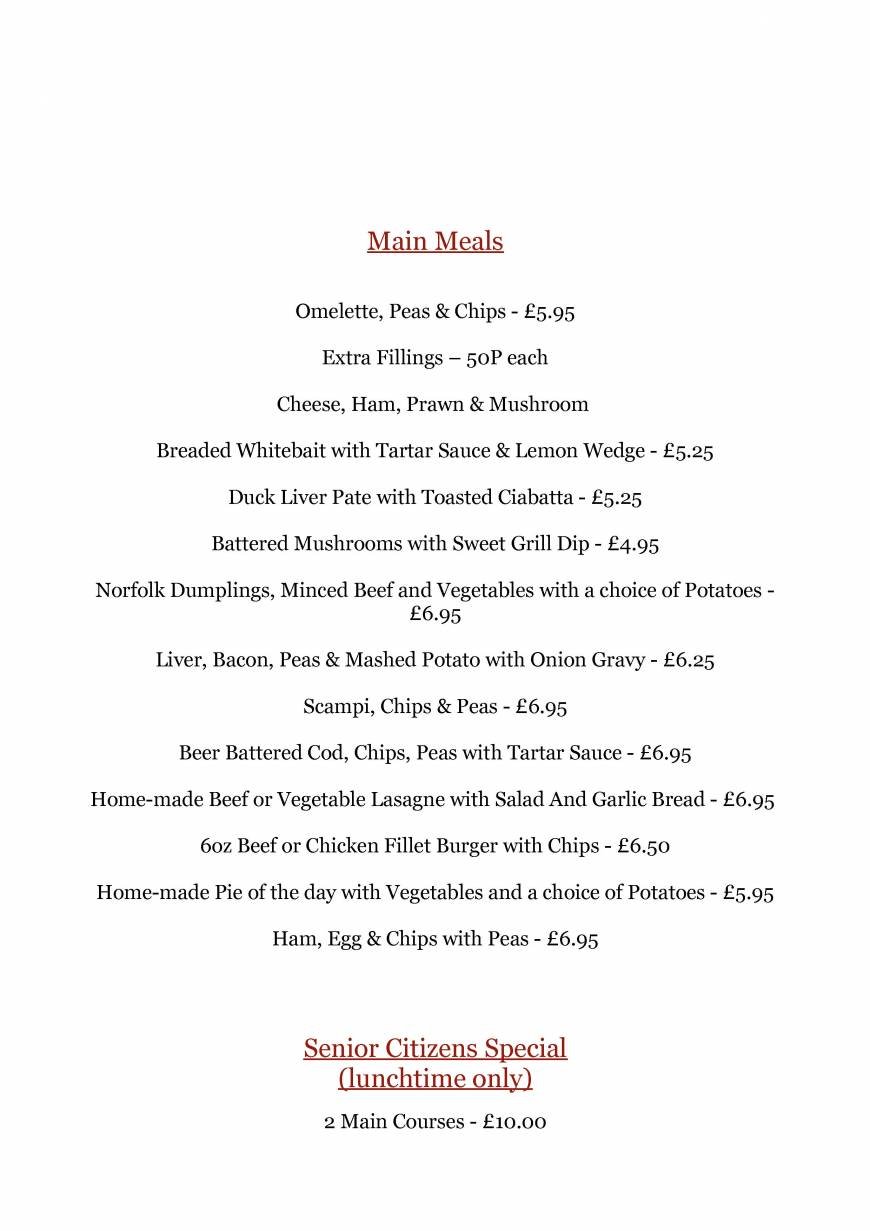  Pricelists of Kings Head Hotel Dereham 42 Norwich Street - Photo 2 of 4