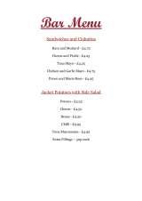 Menus & Prices, Kings Head Hotel Dereham, Dereham