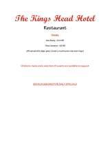 Menus & Prices, Kings Head Hotel Dereham, Dereham