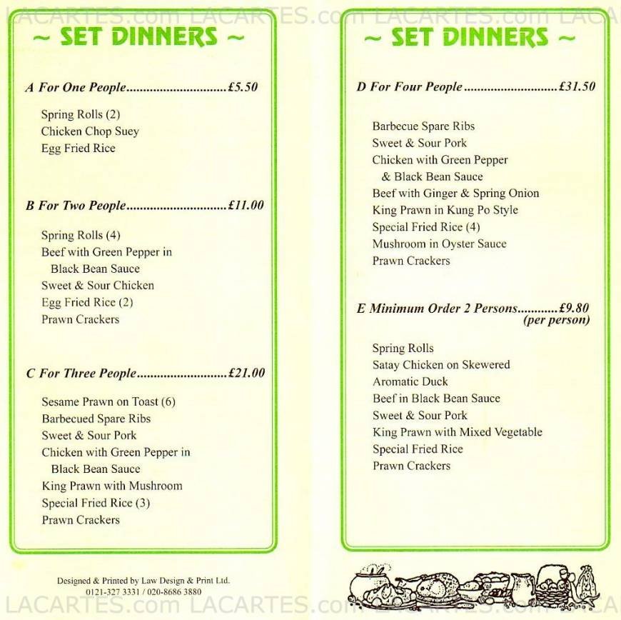  Pricelists of Anlee's Chinese Takeaway 8 Churchfields Road - Photo 3 of 4