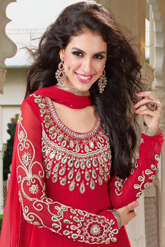 Anarkali suits Profile Photos of Sky Sarees Plot No : 13, First Floor,  Bhathena-2 - Photo 17 of 23