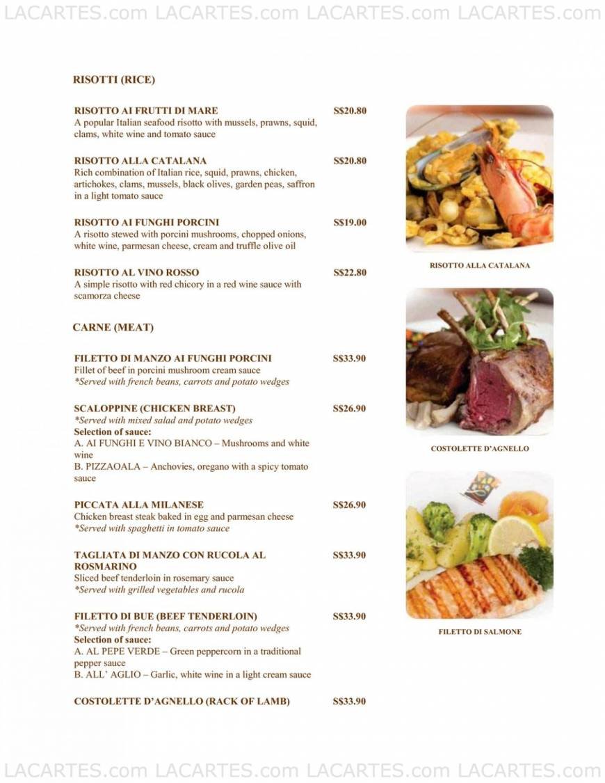  Pricelists of Pasta Fresca Da Salvatore @ Boat Quay 30 Boat Quay - Photo 1 of 13