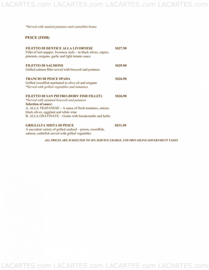  Pricelists of Pasta Fresca Da Salvatore @ Boat Quay 30 Boat Quay - Photo 2 of 13