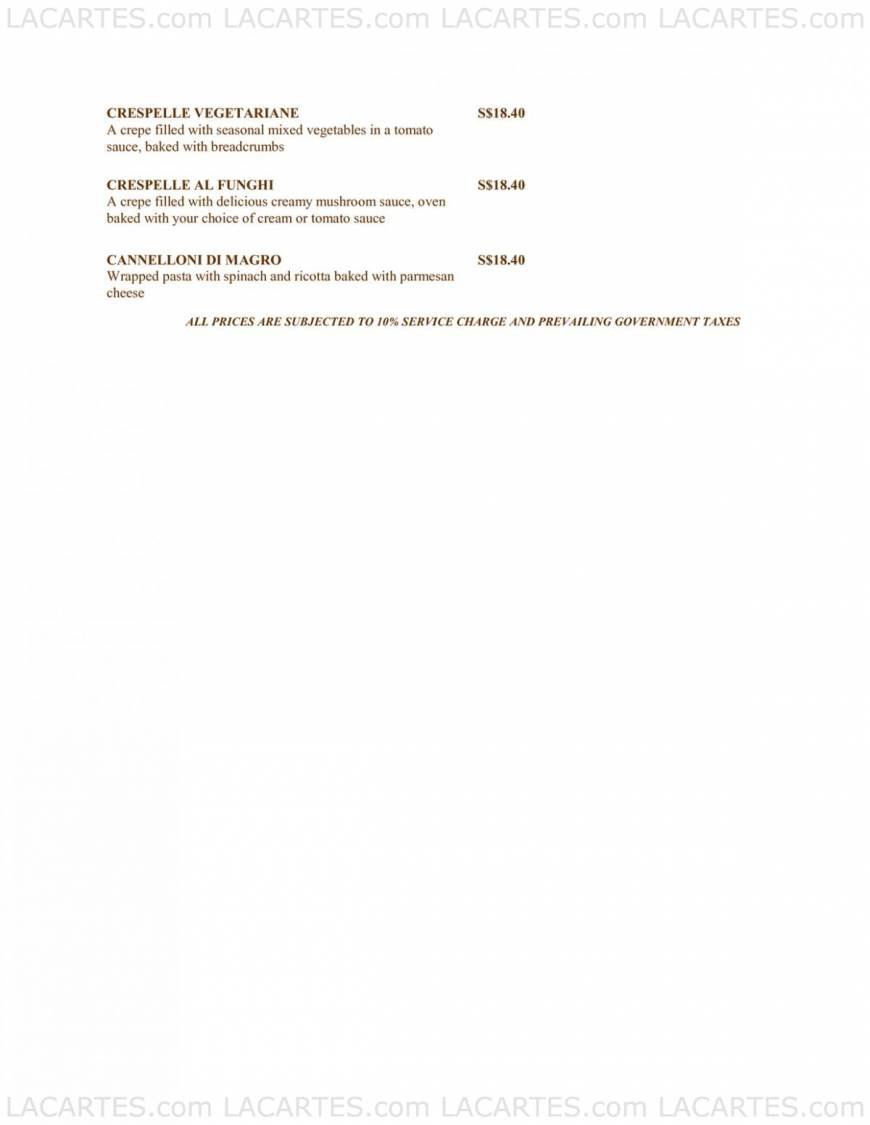  Pricelists of Pasta Fresca Da Salvatore @ Boat Quay 30 Boat Quay - Photo 5 of 13