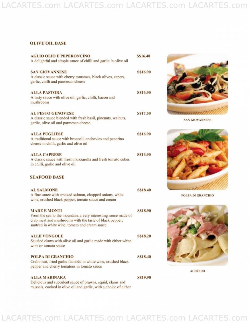 Pricelists of Pasta Fresca Da Salvatore @ Boat Quay 30 Boat Quay - Photo 6 of 13