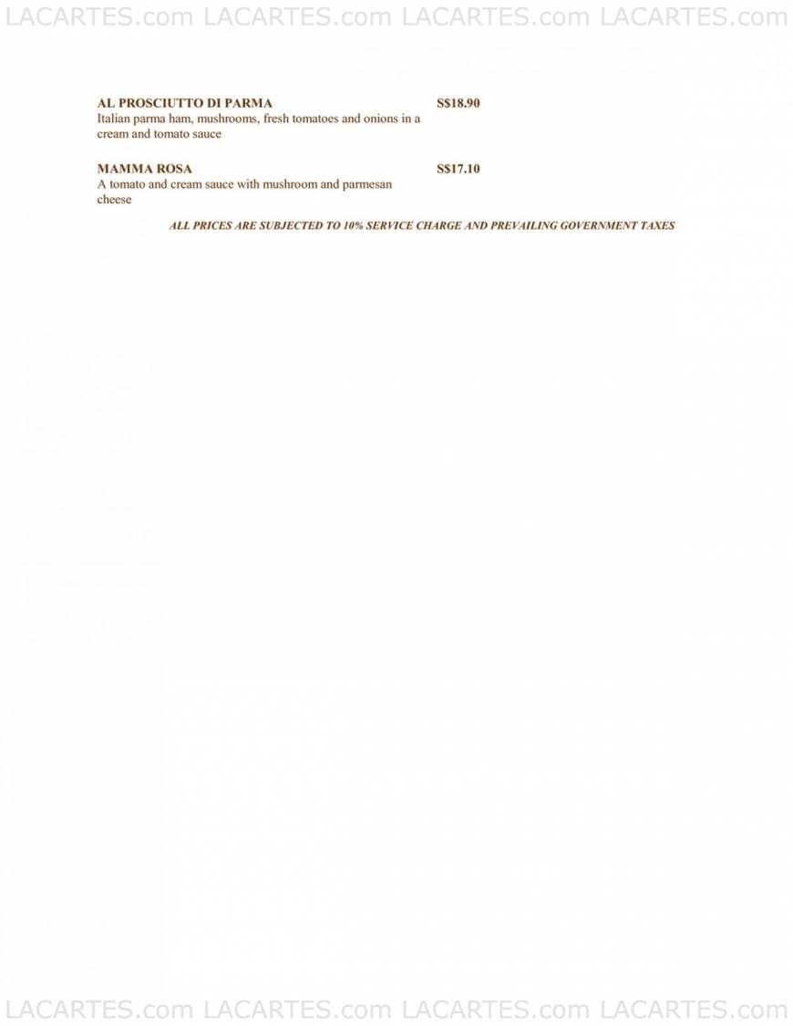  Pricelists of Pasta Fresca Da Salvatore @  Siglap  77 Upper East Coast Road  01-01/02 - Photo 8 of 12