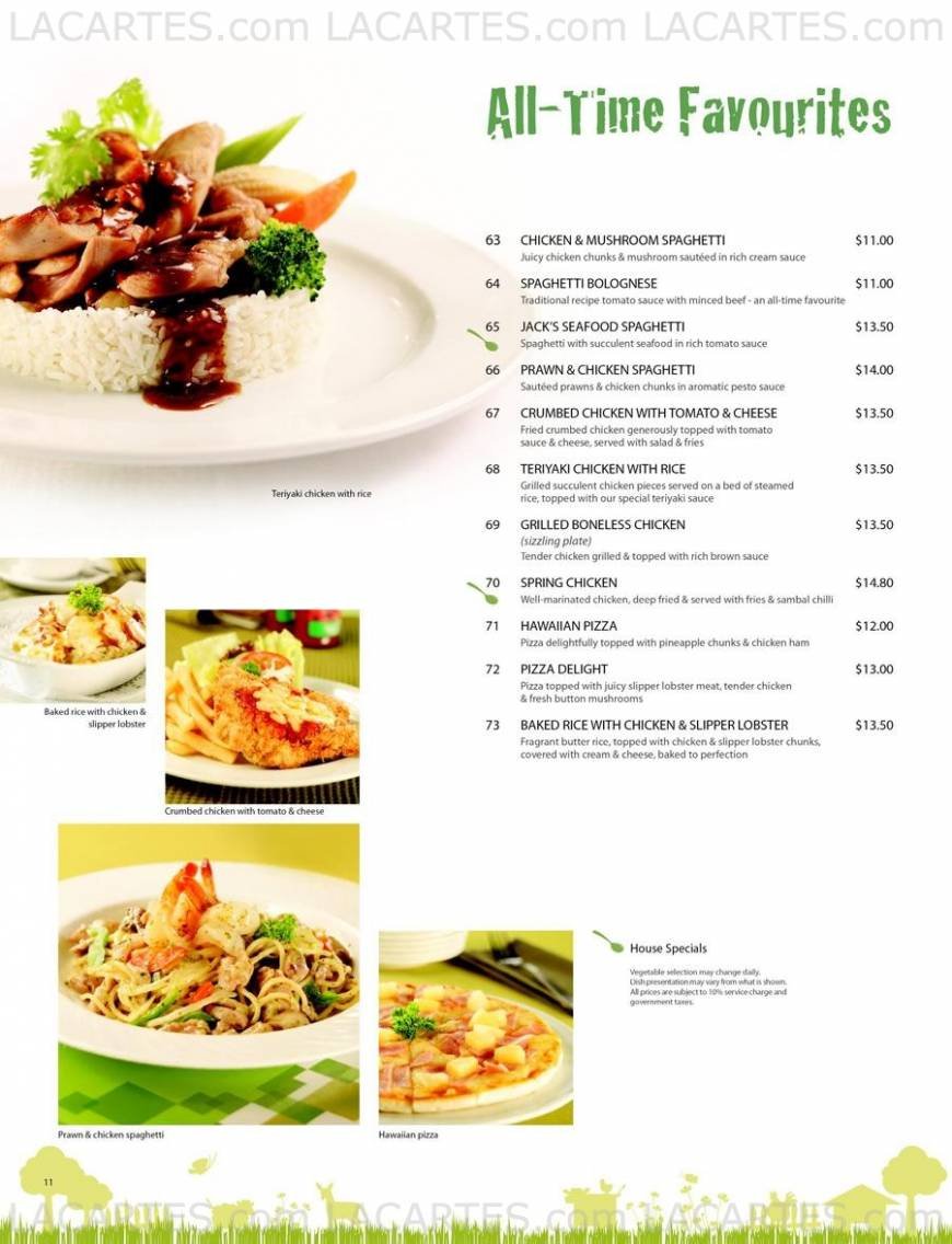  Pricelists of Jackâ??s Place Restaurant  @  Bukit Panjang Plaza 1 Jelebu Road - Photo 1 of 3