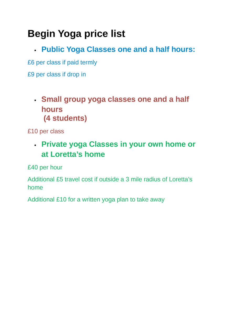  Pricelists of Begin Yoga 1 The Ramparts - Photo 1 of 1