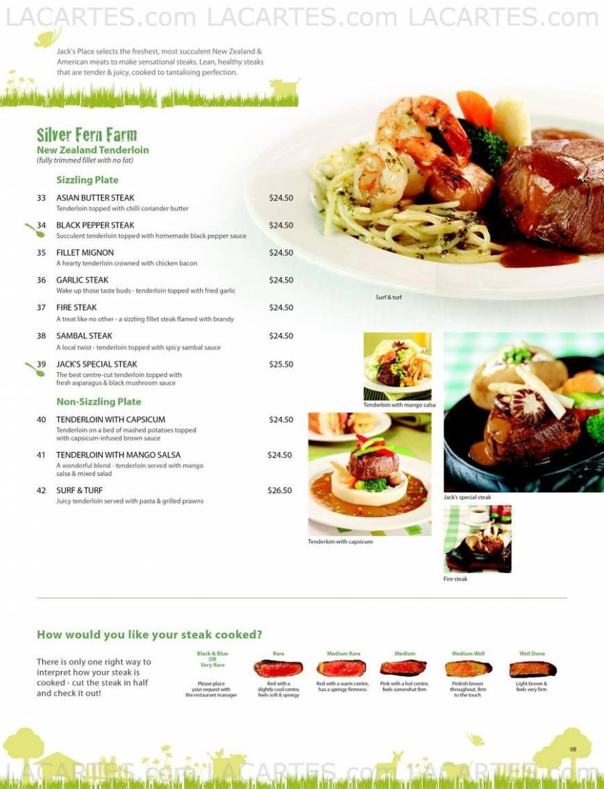  Pricelists of Jackâ??s Place Restaurant  @  West Coast Recreation Centre 12 West Coast Walk - Photo 6 of 7