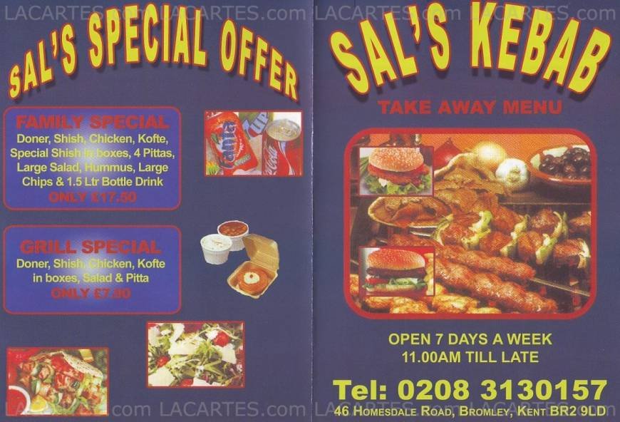  Pricelists of Sal's Kebab 46 Homesdale Road - Photo 2 of 2