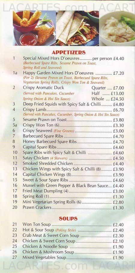  Pricelists of Happy Garden Chinese Takeaway 169 Homesdale Road - Photo 2 of 8