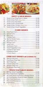 Menus & Prices, Happy Garden Chinese Takeaway, Bromley