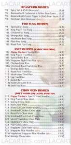 Menus & Prices, Happy Garden Chinese Takeaway, Bromley