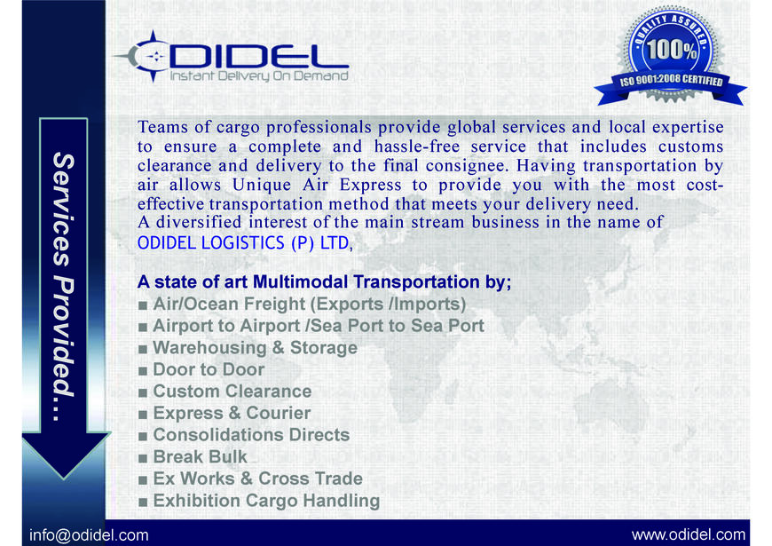 Pricelists of ODIDEL LOGISTICS PRIVATE LIMITED K-17, R.K. Complex, Mahipalpur Extn., - Photo 9 of 11