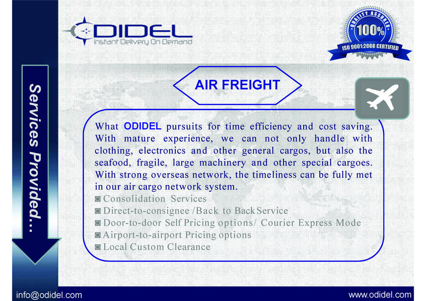  Pricelists of ODIDEL LOGISTICS PRIVATE LIMITED K-17, R.K. Complex, Mahipalpur Extn., - Photo 10 of 11