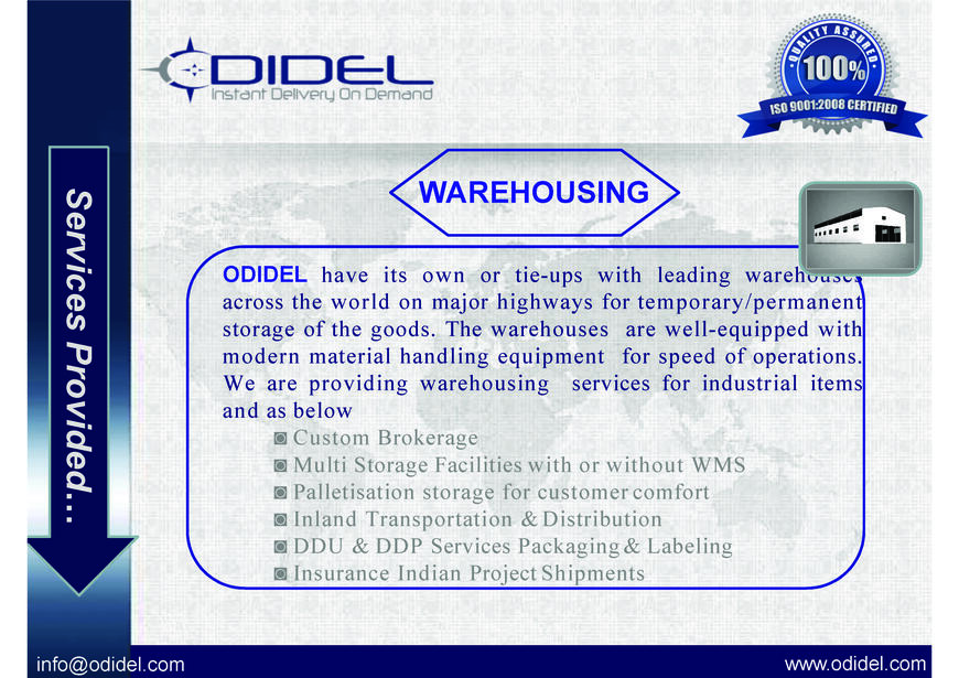  Pricelists of ODIDEL LOGISTICS PRIVATE LIMITED K-17, R.K. Complex, Mahipalpur Extn., - Photo 2 of 11
