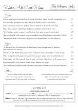 Menus & Prices, The Sheene Mill, Melbourn