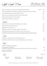 Menus & Prices, The Sheene Mill, Melbourn