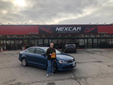Another happy client with a beautiful blue 2017 Volkswagen Jetta! Nexcar Auto Sales & Leasing 1235 Finch Ave West 