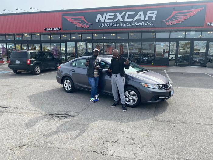 Sold! 2015 Honda Civic LX to our happy clients!  Happy Client Photo 2 of Nexcar Auto Sales & Leasing 1235 Finch Ave West - Photo 64 of 77