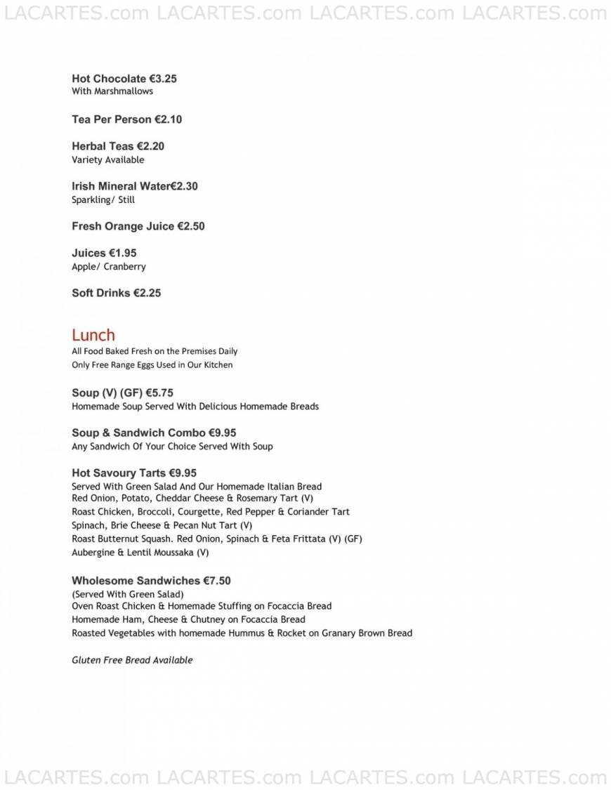  Pricelists of Queen of Tarts Dame Street - Photo 2 of 4