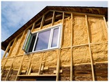 Renovation of old house: wall is sprayed with liquid insulating foam before the siding goes on., KV Tech Construction, Mason