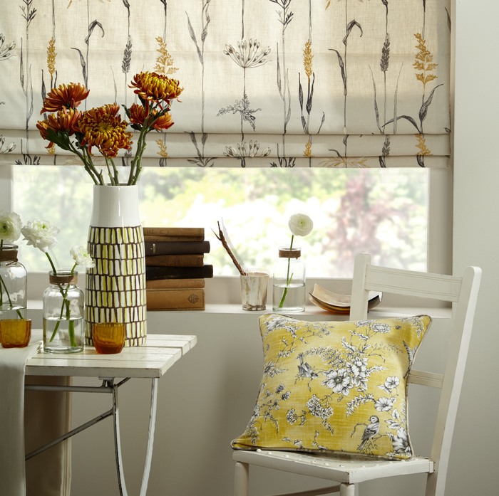Roman Blinds and matching cushions available. Blinds, Curtains and Interiors of BOS Interiors, Blinds and Curtains. 22 Victoria Street, Burmham On Sea - Photo 1 of 5
