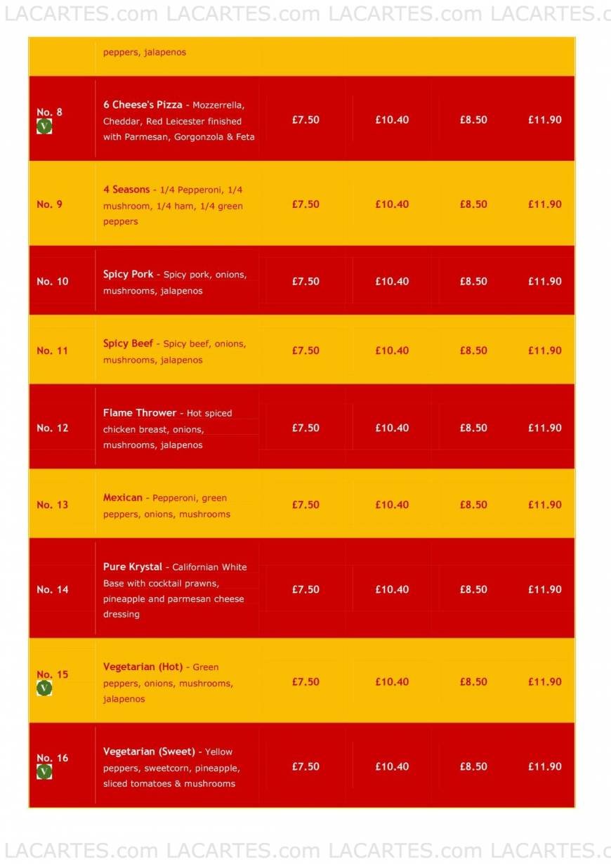  Pricelists of Pizza 151 151 Main Road - Photo 2 of 10