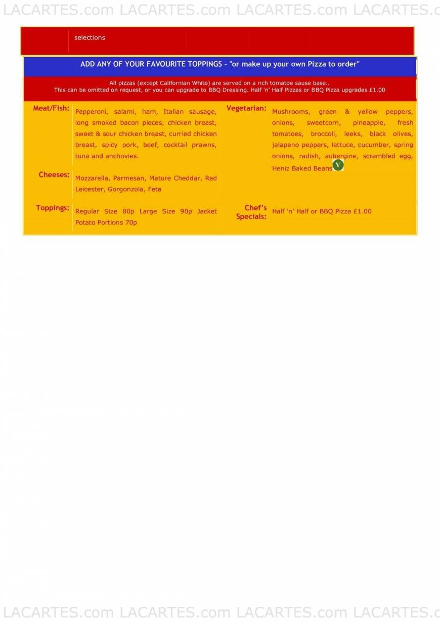  Pricelists of Pizza 151 151 Main Road - Photo 4 of 10