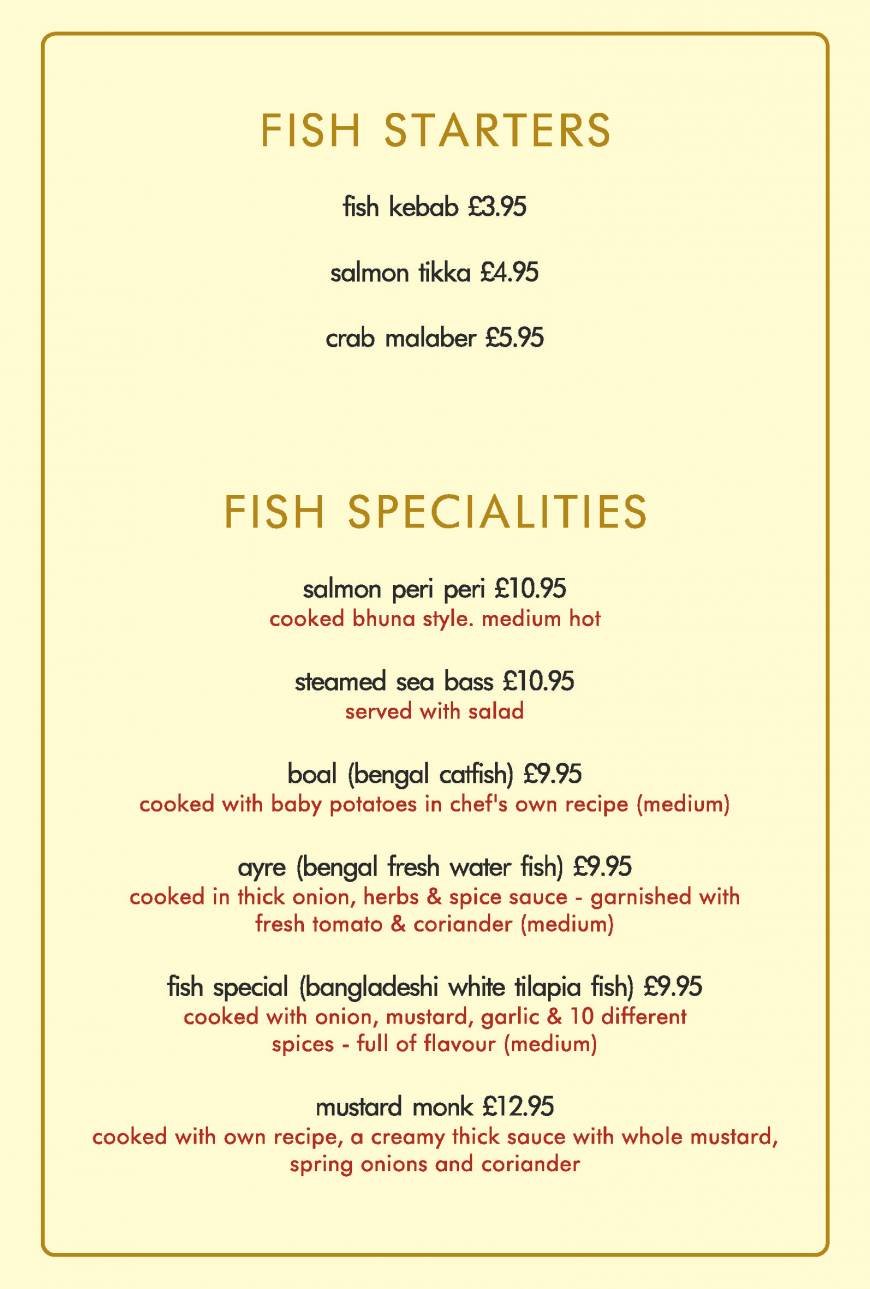  Pricelists of Zara Indian Cuisine at Royal Oak Royal Oak, Chelmsford Road - Photo 11 of 12
