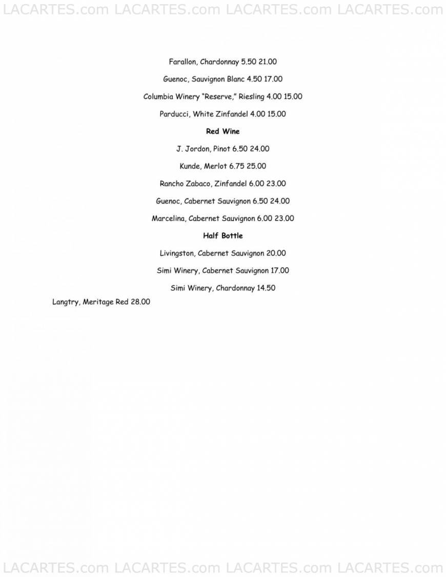  Pricelists of Cafe Camellia 16916 Bellflower Blvd. - Photo 8 of 8