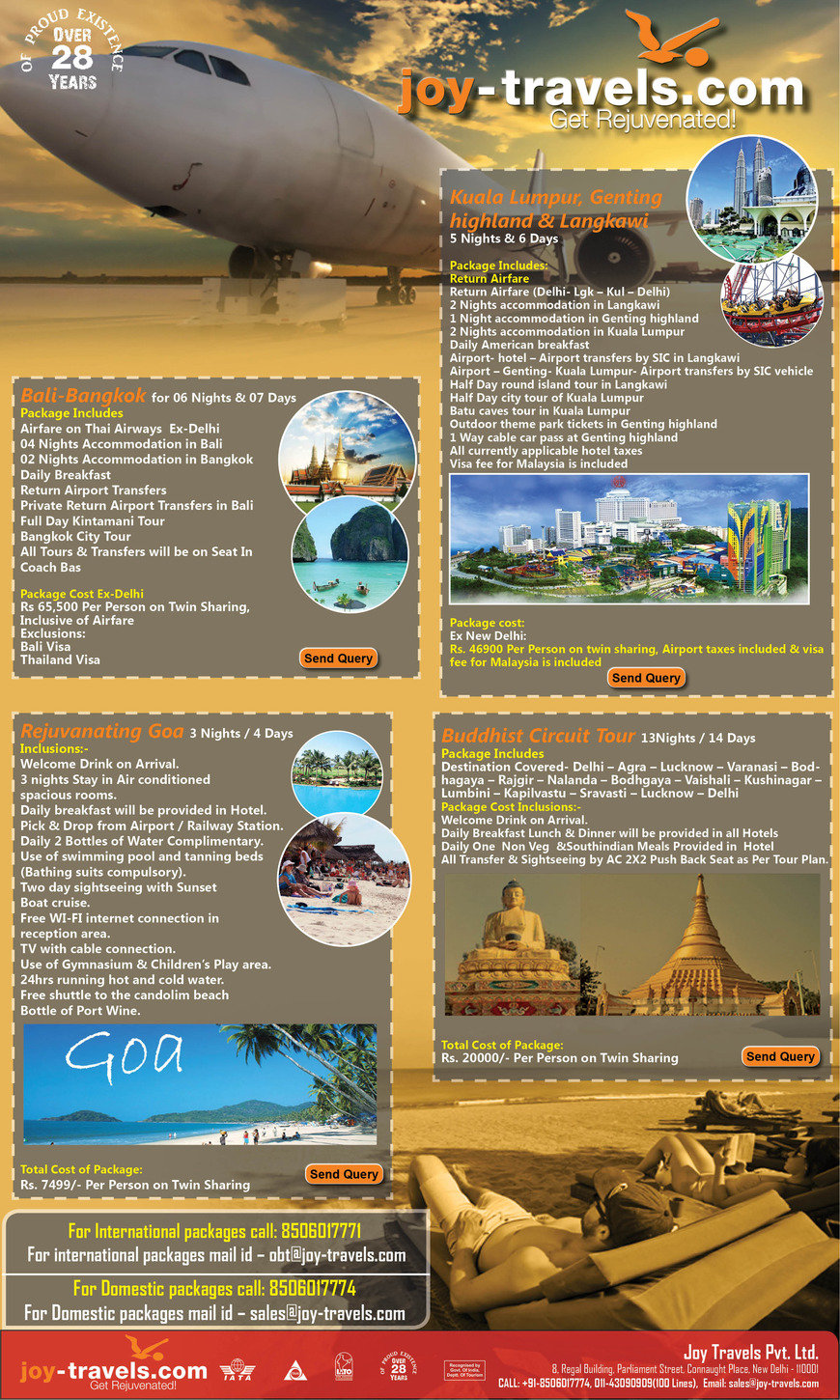  Pricelists of Joy Travels Pvt. Ltd 8, Regal Building, Parliament Street,Connaught Place - Photo 3 of 3