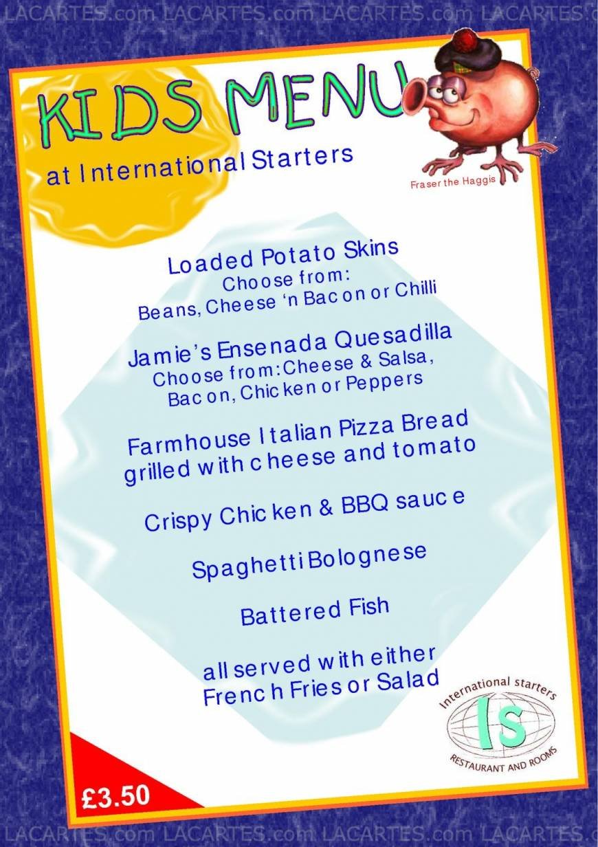  Pricelists of International Starters Restaurant and Rooms 131 Grampian Road - Photo 2 of 6
