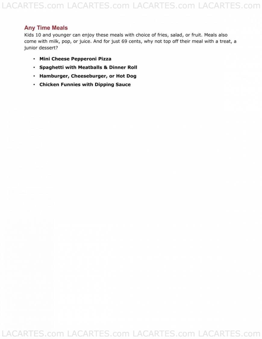  Pricelists of Holiday Showcase Restaurant 3765 Union Rd - Photo 6 of 6