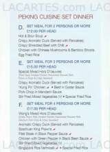 Menus & Prices, Wong's Oriental restaurant, Collier Row