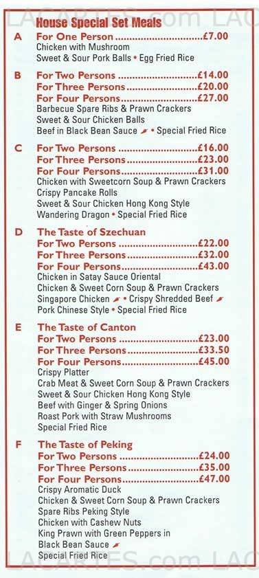  Pricelists of The Hot Wok 30 London Road  - Photo 6 of 7