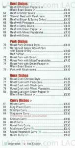 Menus & Prices, The Hot Wok, Romford 