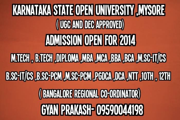  Profile Photos of KARNATAKA STATE OPEN UNIVERSITY,Mysore-BANGALORE REGIONAL CENTER NO.10/1,OPPOSITE DOMLUR BUS STAND - Photo 4 of 4