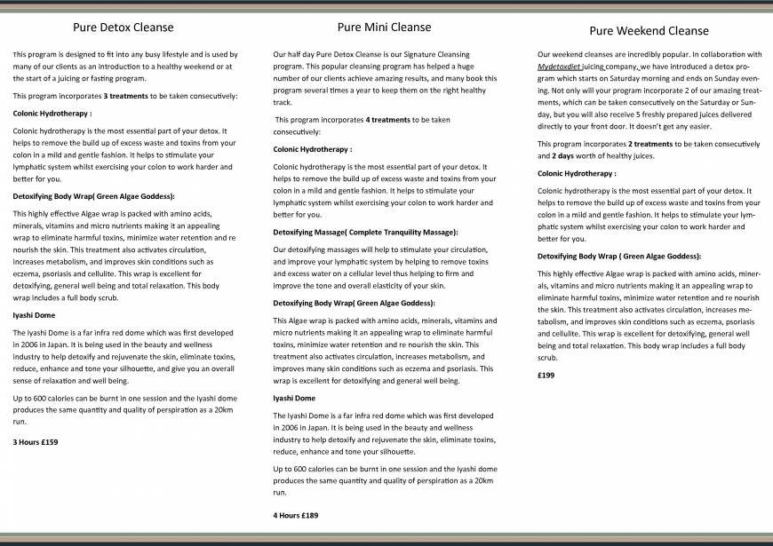  Pricelists of Pure Synergie Beauty Salon 20 College Approach - Photo 4 of 4