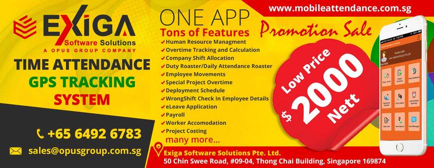  Pricelists of Mobile Time Attendance Tracking Solutions 50 Chin Swee Road, #09-04, Thong Chai Building, Singapore 169874 - Photo 3 of 10