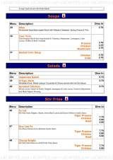 Menus & Prices, Ty Eight Chinese Restaurant, Chislehurst