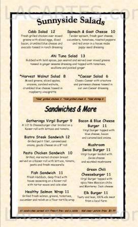  Pricelists of Gatherings Restaurant 2175 NY Rte 392 - Photo 1 of 3
