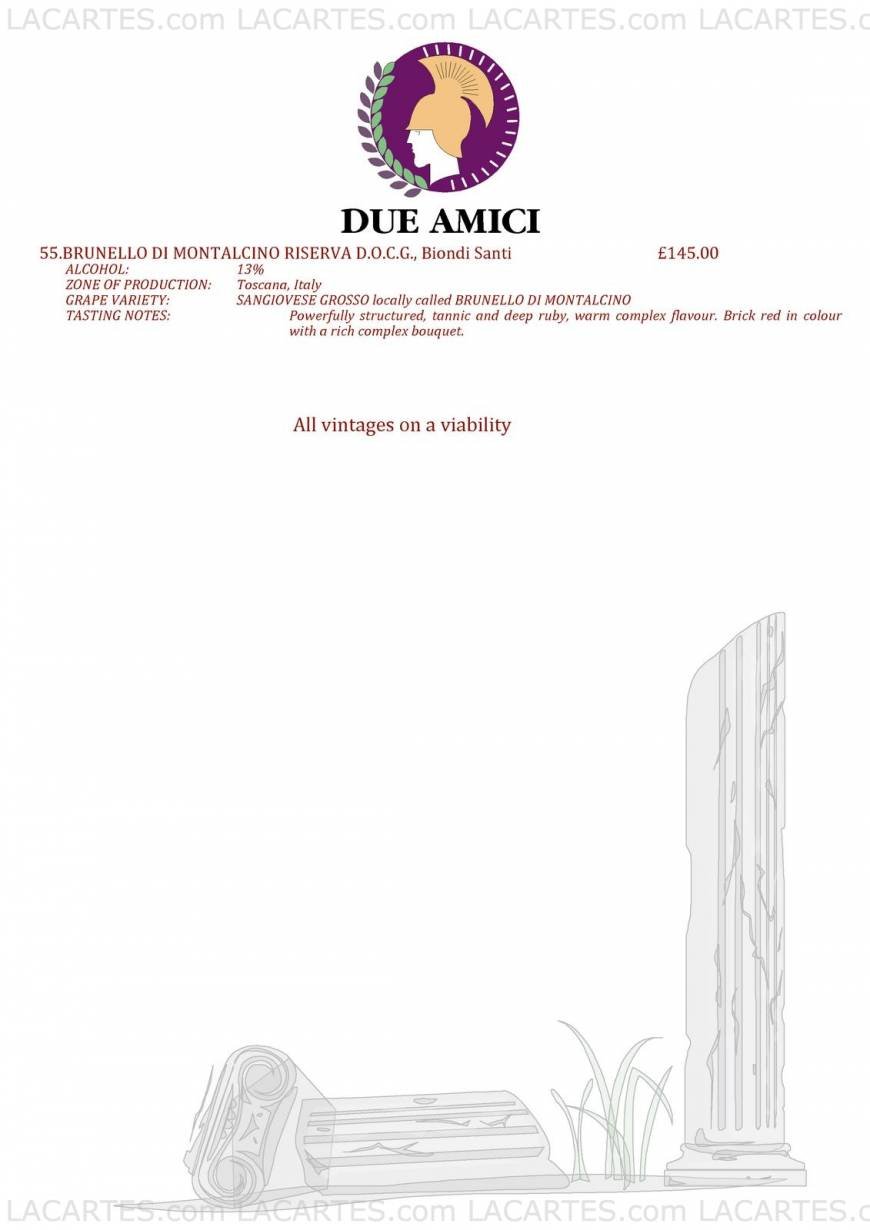  Pricelists of Due Amici Italian Restaurant 11 Royal Parade - Photo 4 of 17