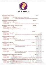 Menus & Prices, Due Amici Italian Restaurant, Chislehurst