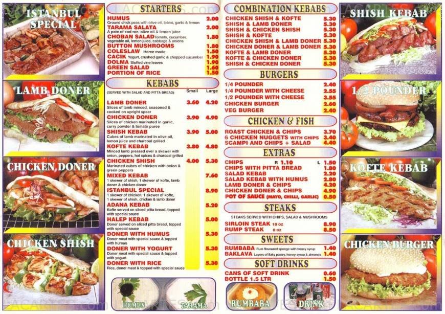  Pricelists of Istanbul Kebab House 14 Belmont Parade, Green Lane - Photo 1 of 2