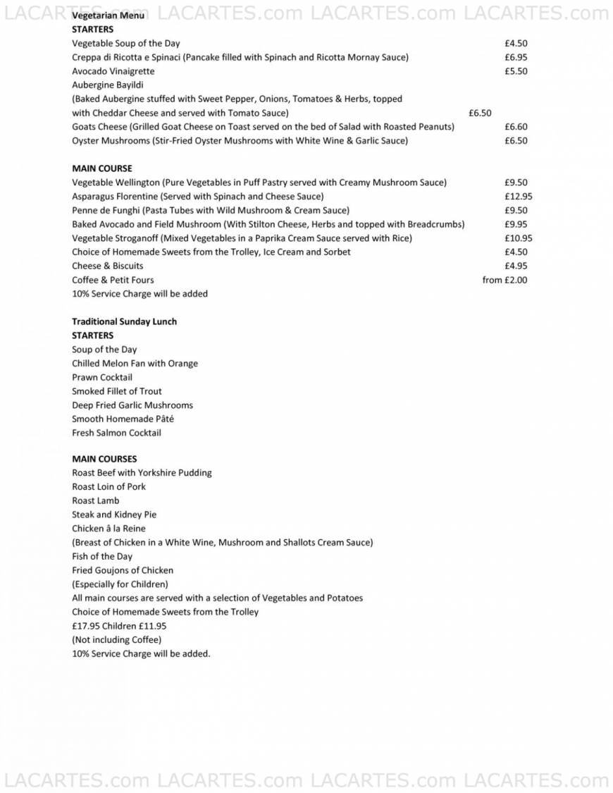  Pricelists of The Vineyard Restaurant London Road - Photo 4 of 11